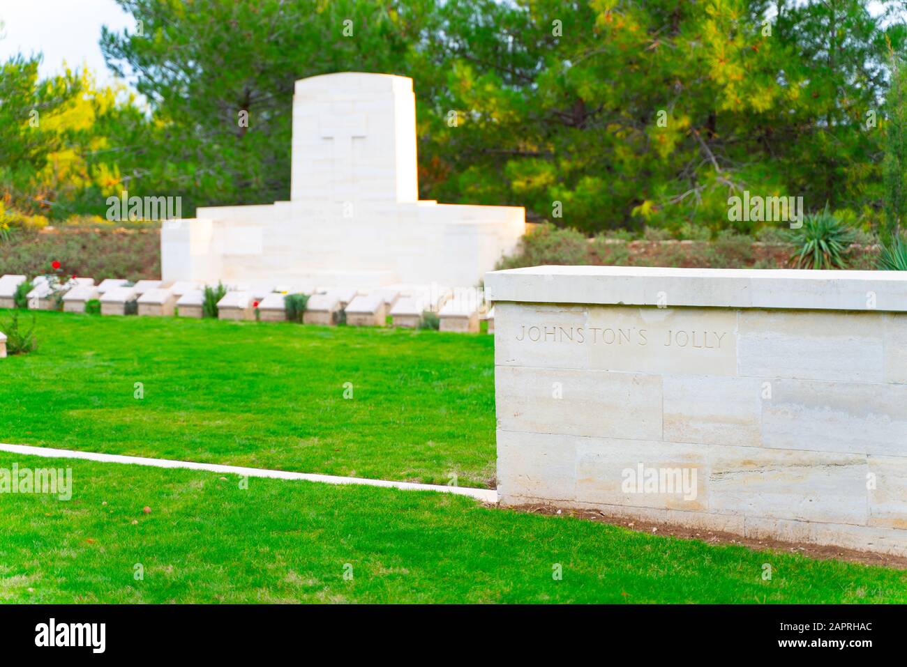 Monumenti e cimiteri delle forze armate britanniche e australiane all'Anzac Cove, a Gallipoli, Canakkale, Turchia Foto Stock