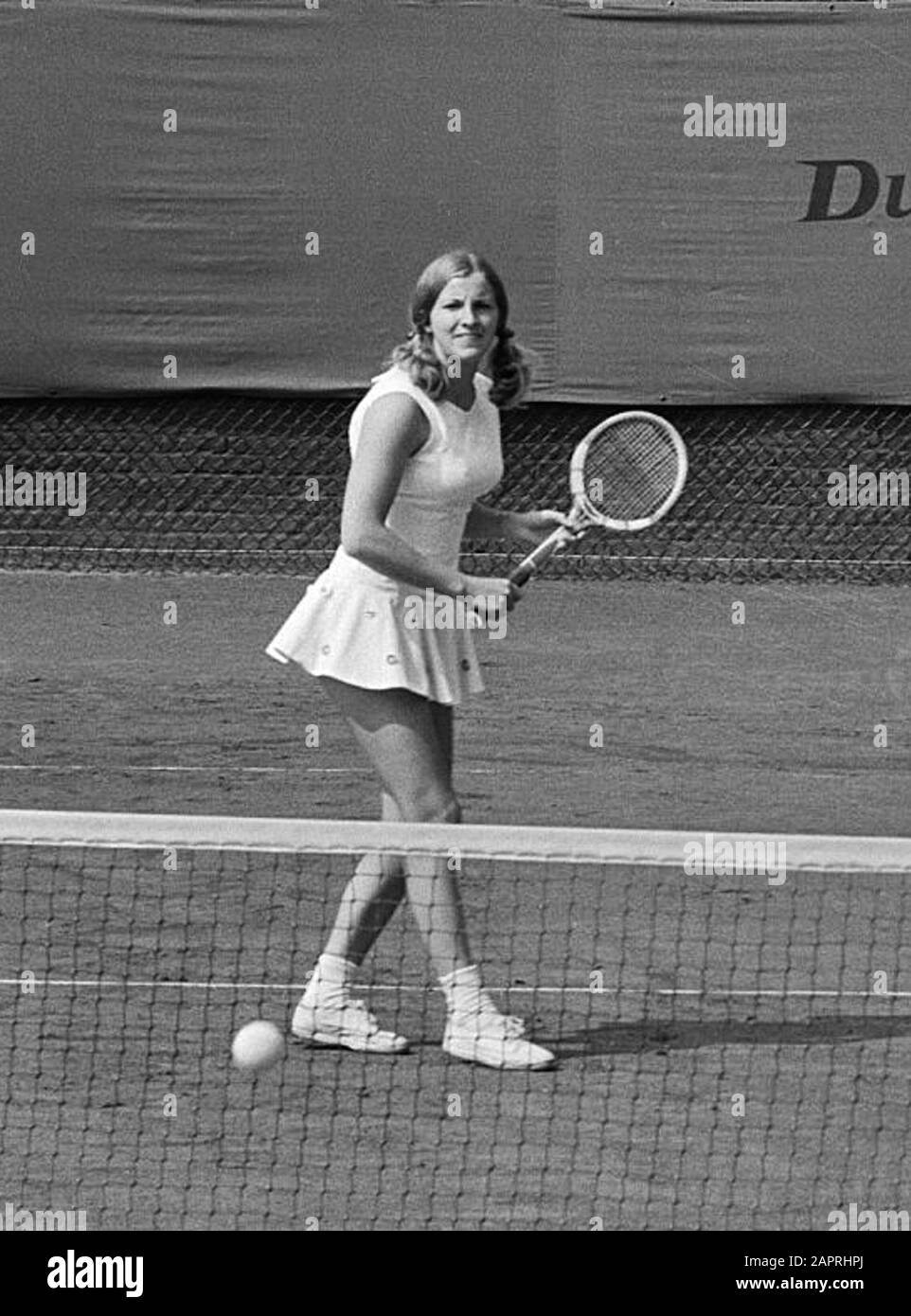 ' il giocatore di tennis della Germania occidentale Katja Ebbinghaus ai Campionati internazionali olandesi di Hilversum; ' Foto Stock