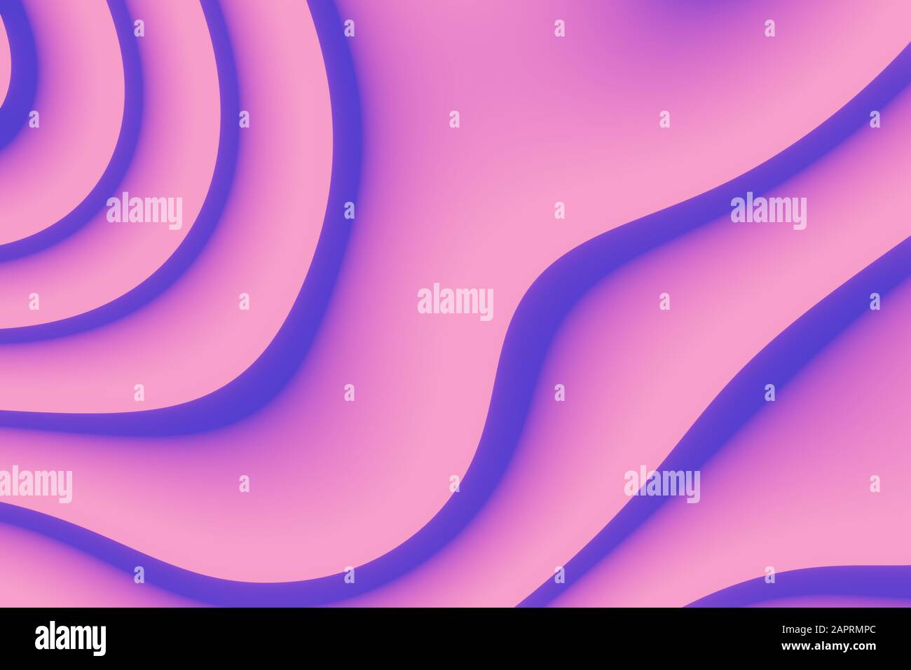 Astratto sfondo colorato sotto forma di vari modelli e forme di linee e spot. Rendering 3D Trend 2020 colori. Buon rivestimento per banner o. Foto Stock