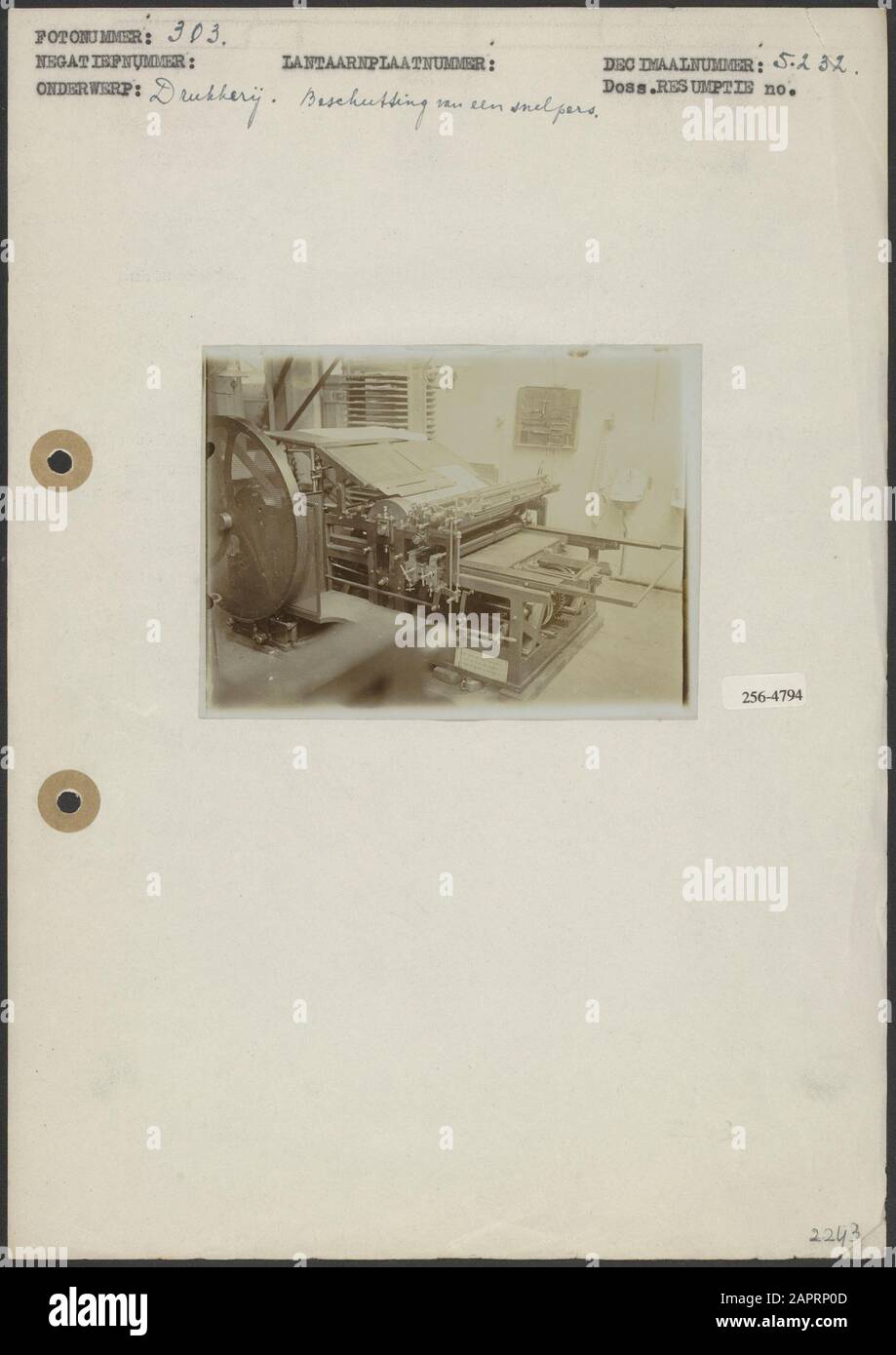 Stampa; riparo di una stampa rapida Data: Parole Chiave dense: Sicurezza, stampa, stampa veloce Foto Stock