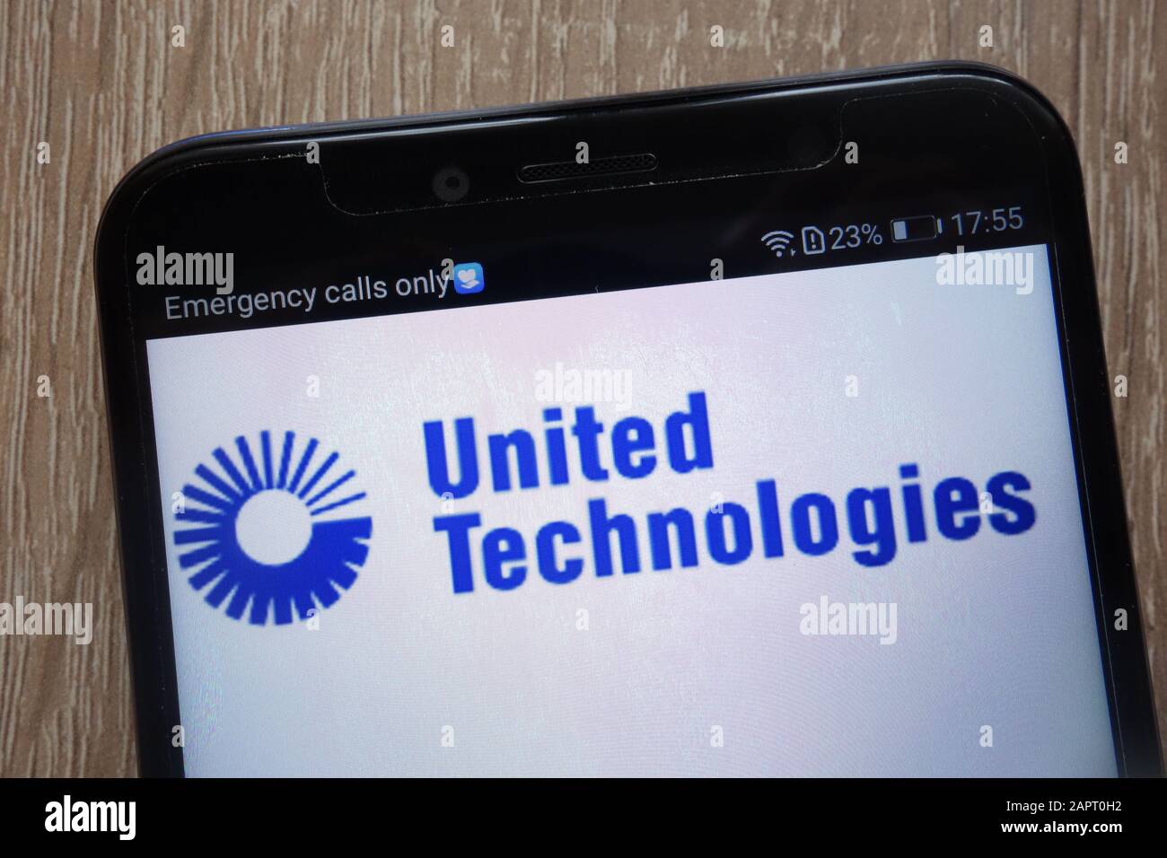 Logo United Technologies visualizzato su uno smartphone moderno Foto Stock