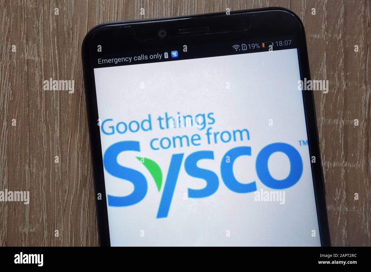 Logo Sysco visualizzato su uno smartphone moderno Foto Stock