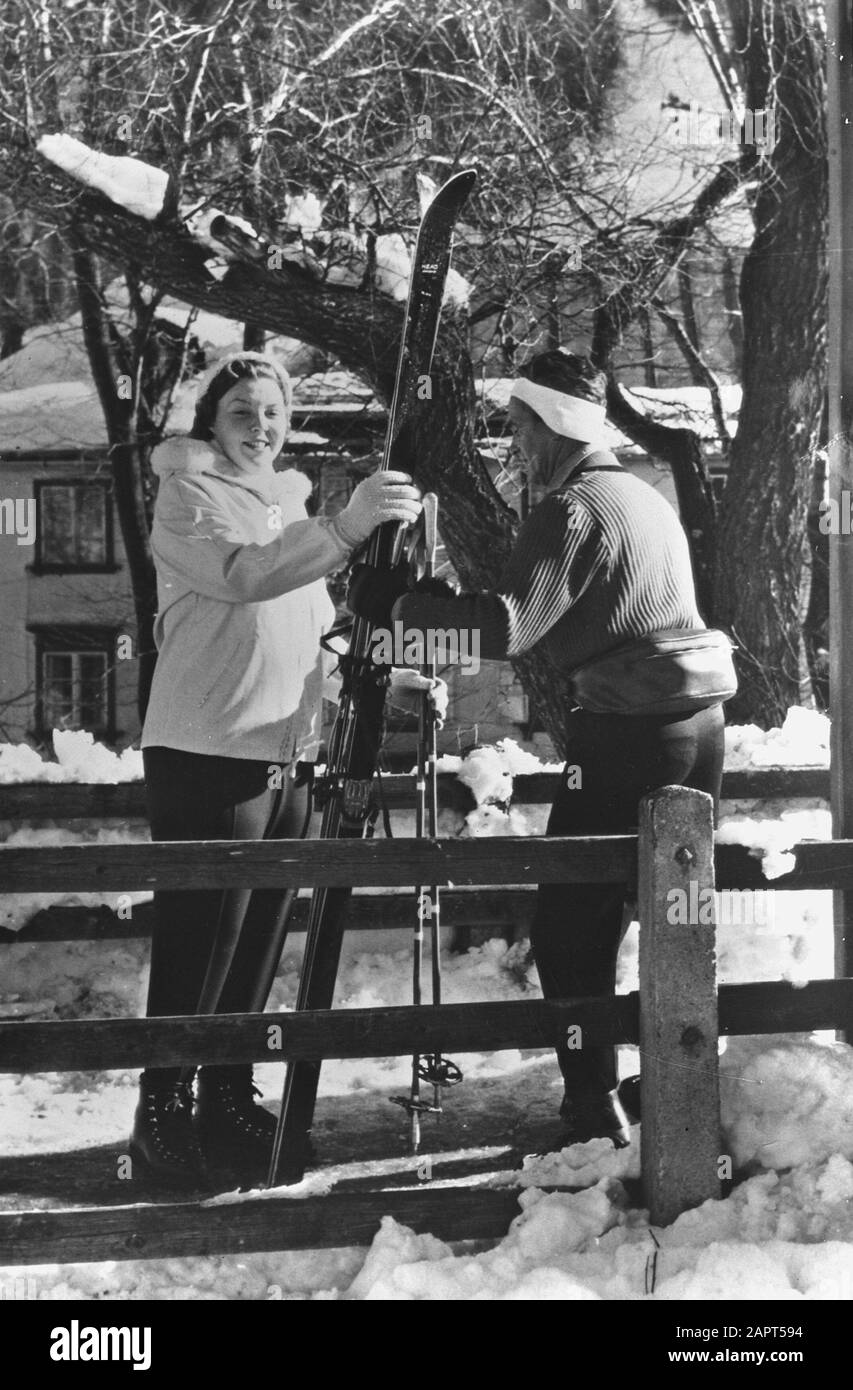 Principessa Beatrix A Sankt Anton Data: 11 Febbraio 1959 Località: Austria, Sankt Anton Am Arlberg, Tirol Nome Personale: Beatrix, Princess Foto Stock