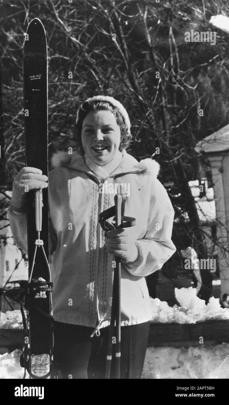 Principessa Beatrix A Sankt Anton Data: 11 Febbraio 1959 Località: Austria, Sankt Anton Am Arlberg, Tirol Nome Personale: Beatrix, Princess Foto Stock