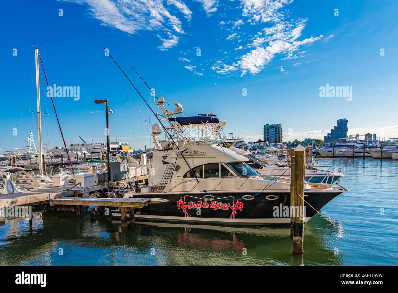 Doppia Barca Da Pesca Agente A Miami Foto Stock