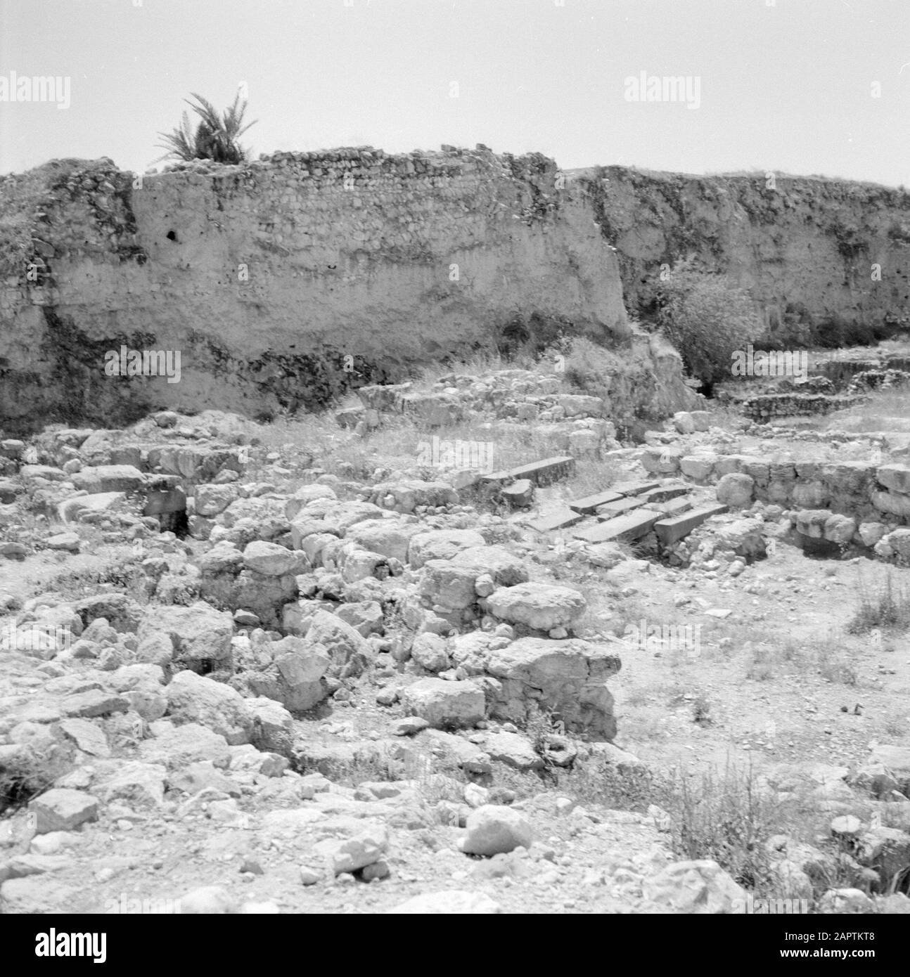 Israele: Scavi Megido (Megiddo) il complesso degli scavi: Resti archeologici Data: Non data posizione: Israele, Megiddo Parole Chiave: Archeologia, pietra naturale, scavi Foto Stock