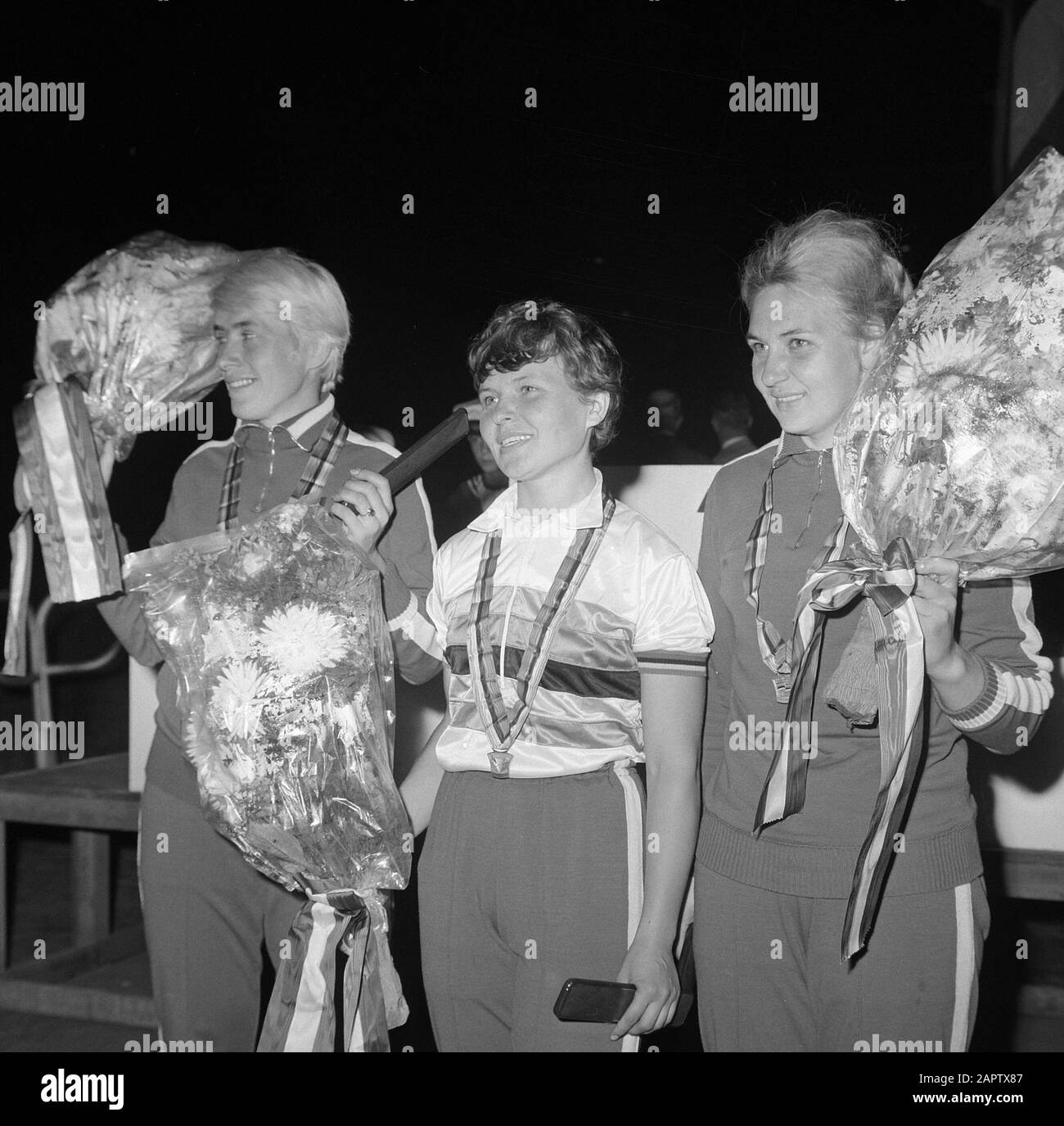 Campionati mondiali di ciclismo, sprint final Ladies. Numeri 1.2 e 3 donne volate sul palco; Foto Stock