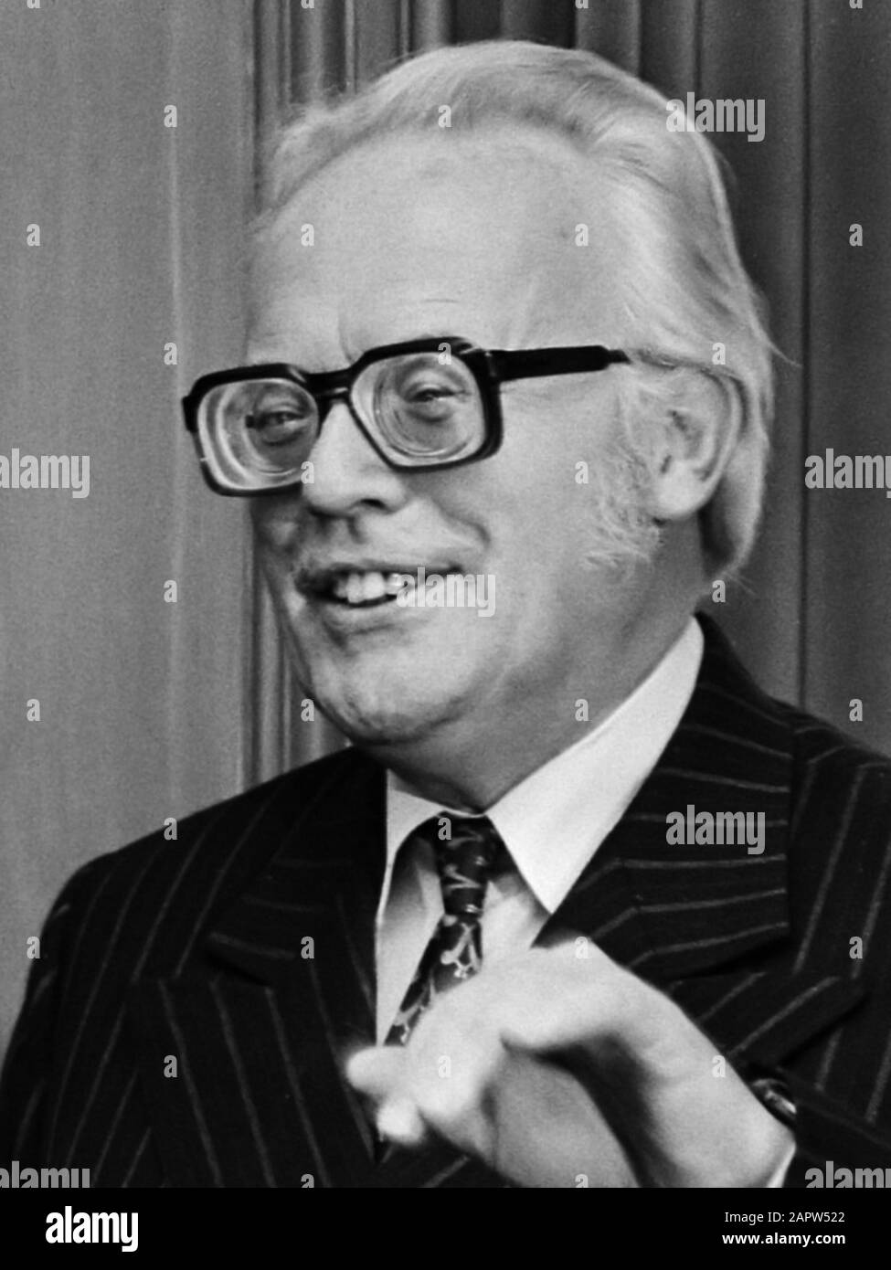 Kabinetsformatie; v.n.r. Vrolijk, Van Thijn en Verdam 12 oktober 1977 Foto Stock