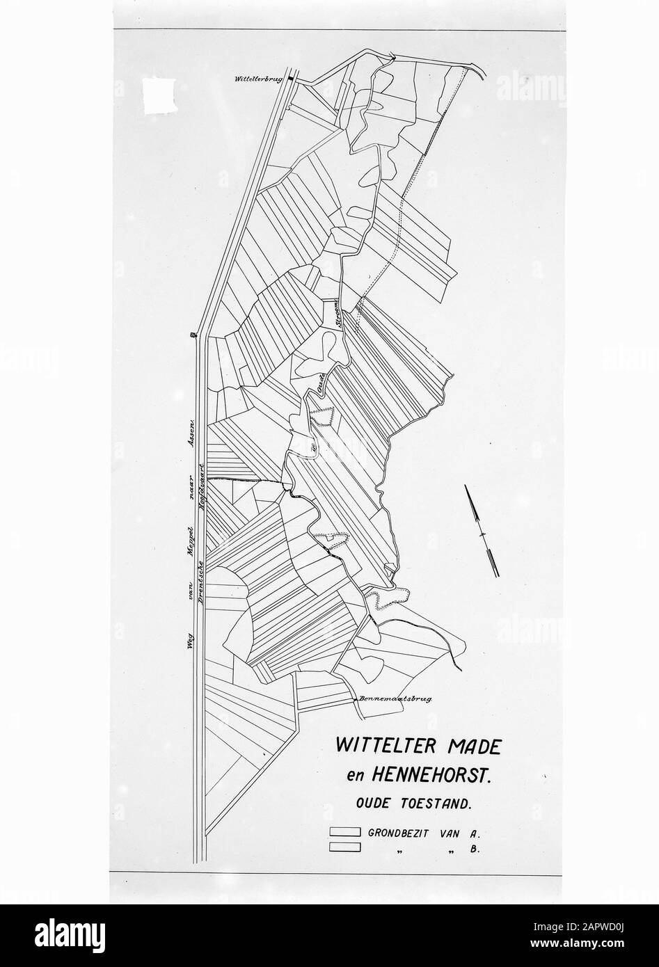 Swap plots, mappa panoramica, Wittelter Made Date: Unundated Location: Wittelter Parole Chiave: Panoramica mappe, Land plots Foto Stock