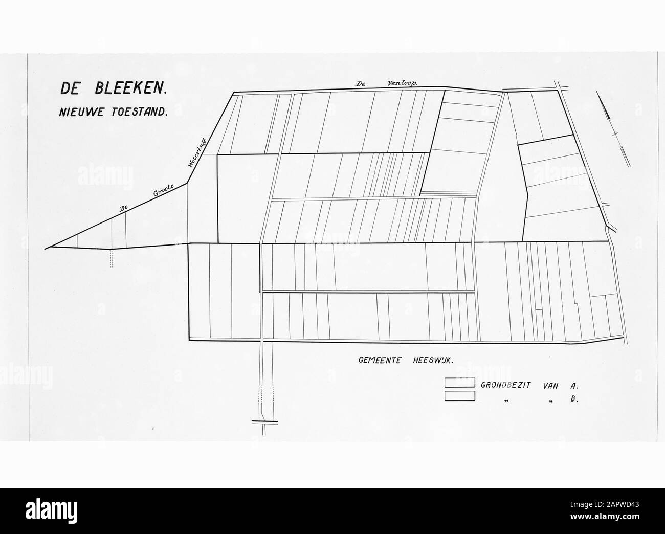 Swap Plots, mappe di panoramica, De Bleeken Data: Unundated posizione: De Bleeken Parole Chiave: Panoramica mappe, grafici di terra Foto Stock