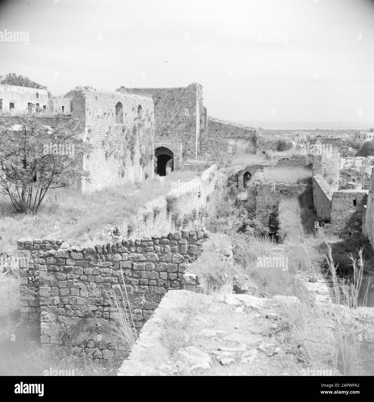 Medio Oriente 1950-1955: Libano muro Di Fortificazione di Tripoli Data: 1950 luogo: Libano, Tripoli Parole Chiave: Forti, muri Foto Stock