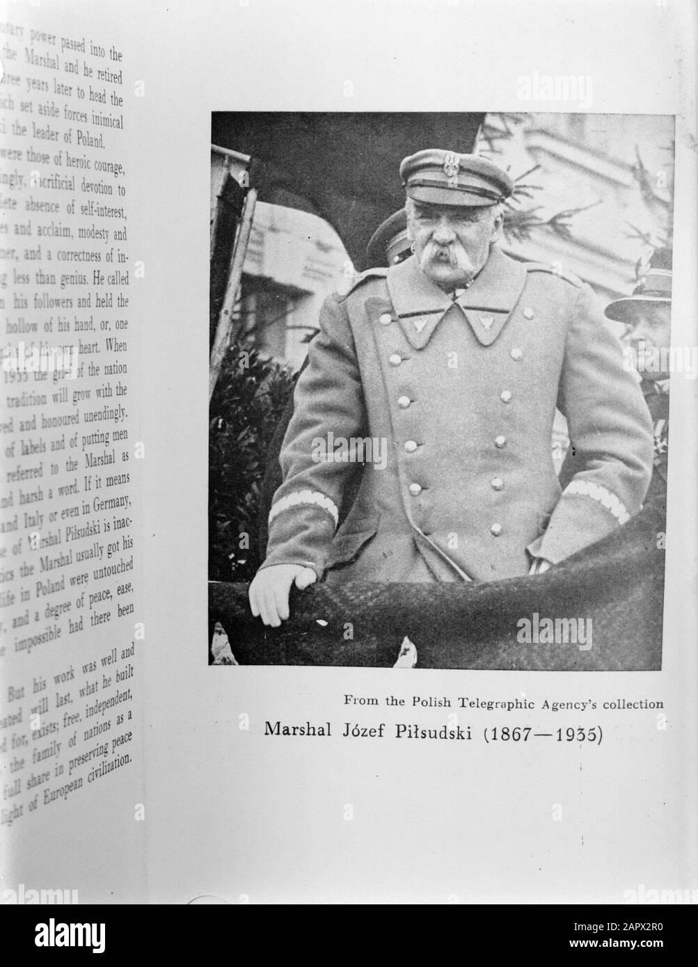 Viaggio in Polonia Ritratto dell'anziano maresciallo e fondatore della seconda Repubblica Polacca JÃ³zef Klemens Piåsudski Data: 1934 luogo: Polonia Parole Chiave: Militare, politici, ritratti, uniformi Nome personale: Pilsudski, Joseph Foto Stock
