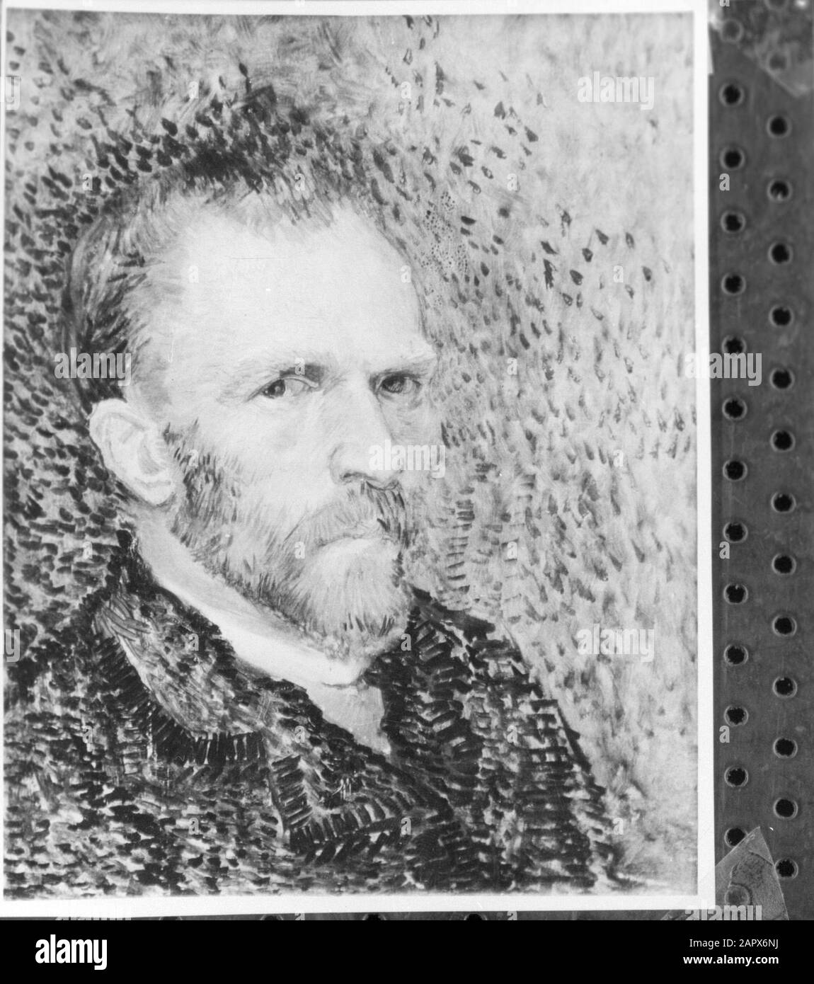 Riproduzione Fotografia Riproduzione Riproduzione di un autoritratto di Van Gogh Data: Senza nome personale: Gogh, Vincent van Foto Stock