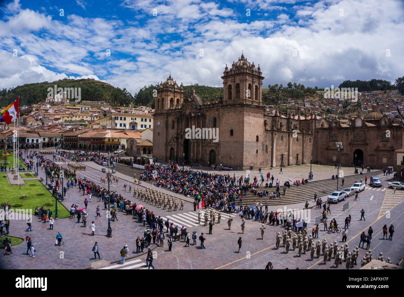 Cattedrale di Cusco situata sulla piazza principale di Cusco in Perù Foto Stock