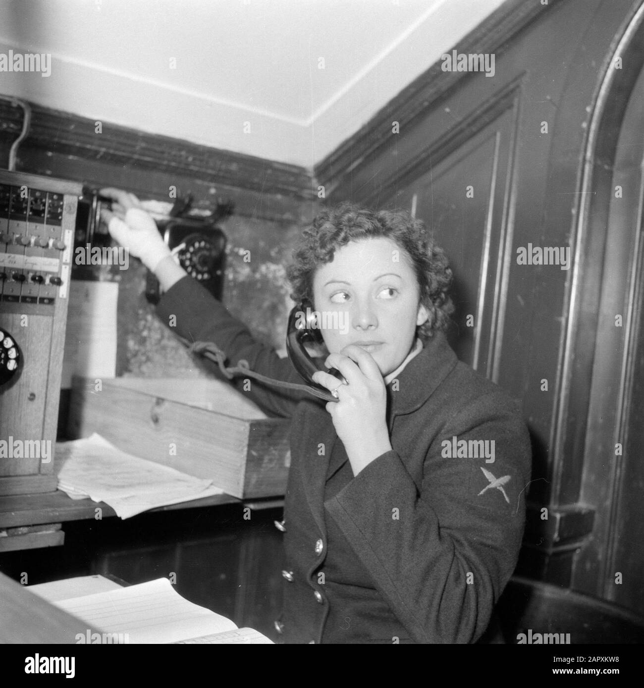 Reportage Telefonist marino Data: 1939 Parole Chiave: Navy, telefonisti Foto Stock