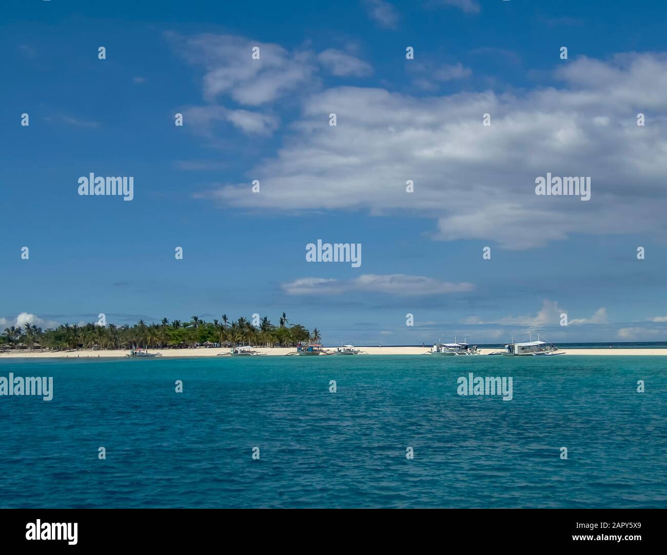 L'idilliaca isola di Kalanggaman vicino a Leyte nelle Filippine Foto Stock