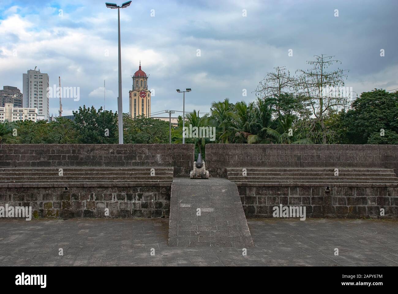 Le mura di Intramuros a Manila, Filippine Foto Stock