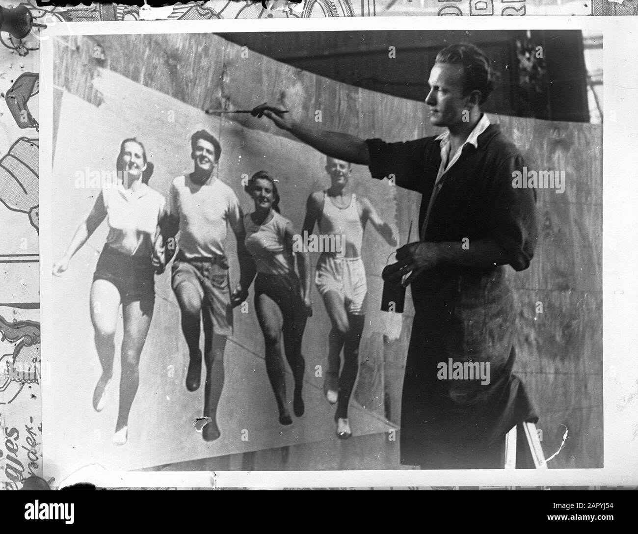 Preparativi Festival Mondiale Della Gioventù Praga Data: 18 Luglio 1947 Luogo: Praga, Repubblica Ceca Parole Chiave: Preparativi Foto Stock