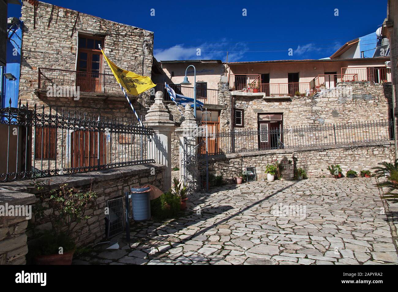 L'edificio nel villaggio di Lefkara, Cipro Foto Stock