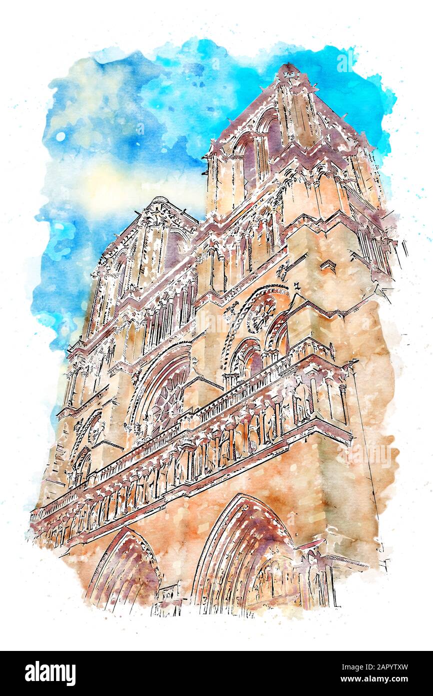 Cattedrale di Notre Dame de Paris Foto Stock