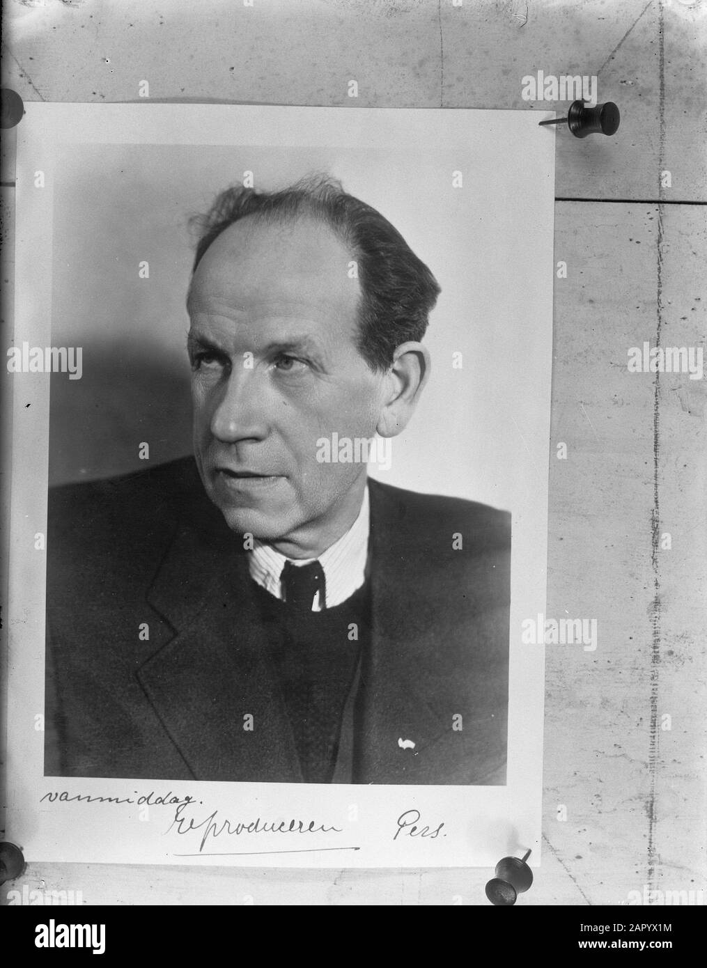 Ritratto A. Zapstockkey Data: 9 Agosto 1948 Parole Chiave: Ritratti Nome personale: A. Zapstockkey Foto Stock