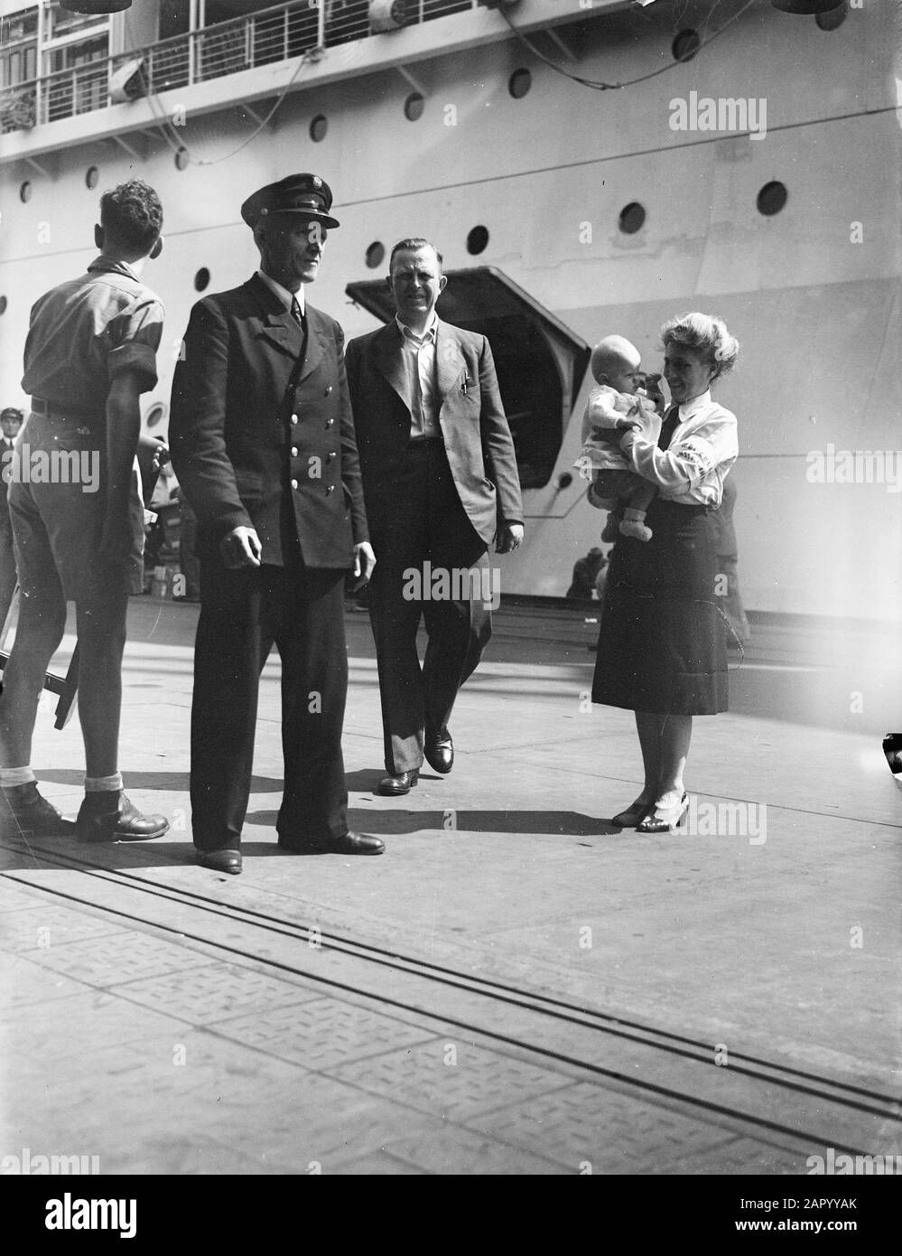 Assegnazione MW. A debarkatie Orange m. rimpatriates @ Data: 14 giugno 1948 Parole Chiave: Incarichi Foto Stock