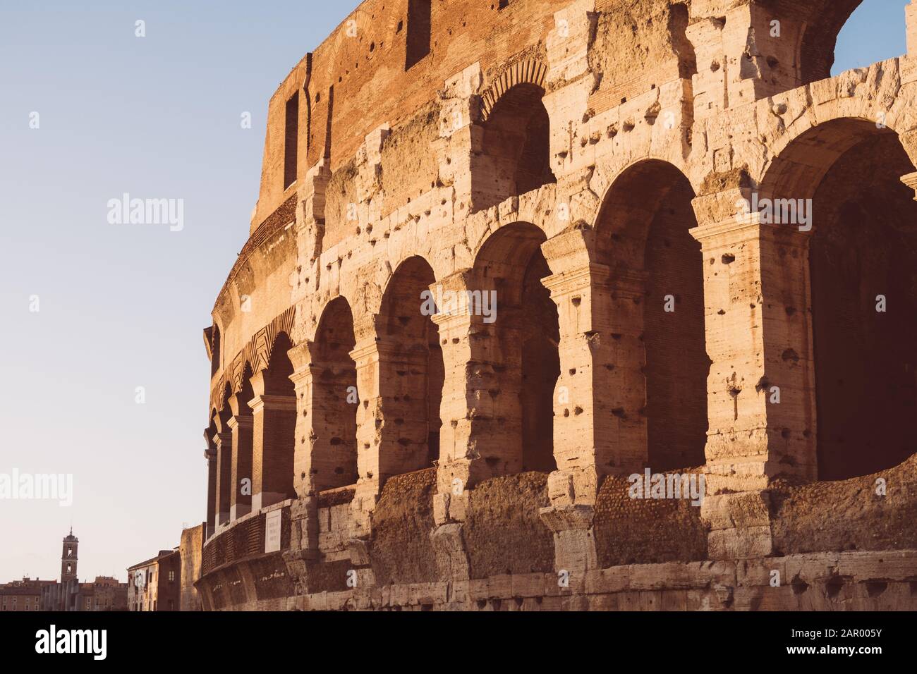 Roma, Italia - 23 Dicembre 2019: Il Colosseo Di Roma. Foto Stock