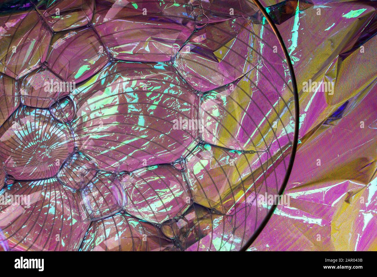 Astratto 17, vetro e bolle Foto Stock