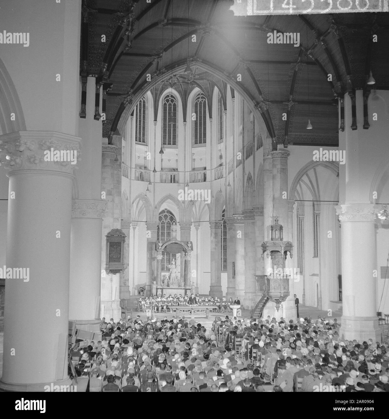 Interkerelijke dienst de Den Haag Data: 29 novembre 1962 Località: L'Aia, Zuid-Holland Parole Chiave: Servizi Foto Stock