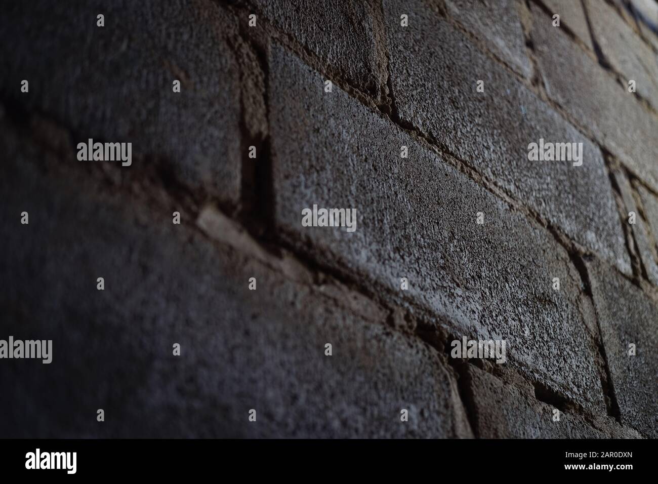 Parete di fondo da un vecchio blocco di scorie. Foto Stock