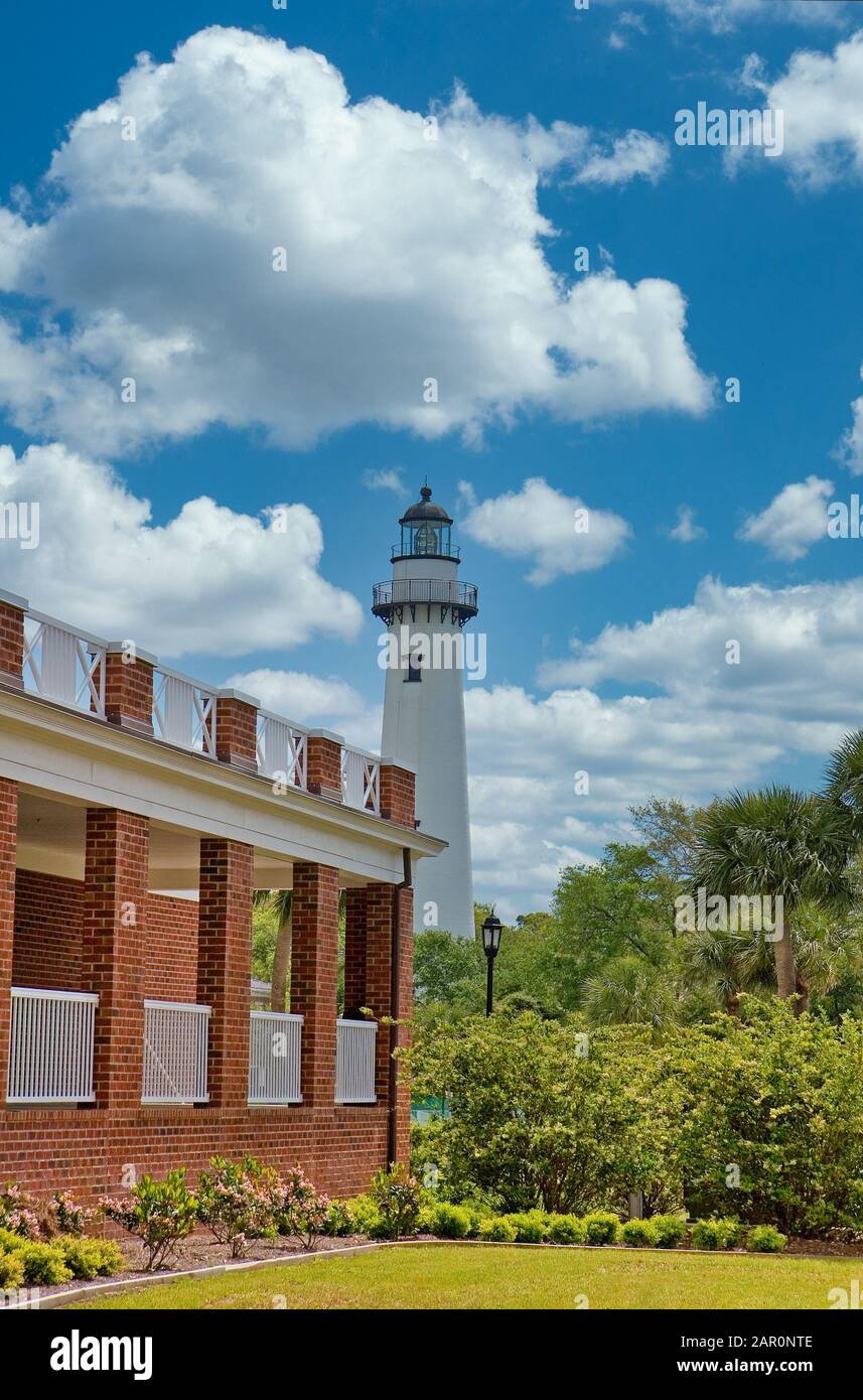 Faro Passato Red Brick Edifici Foto Stock