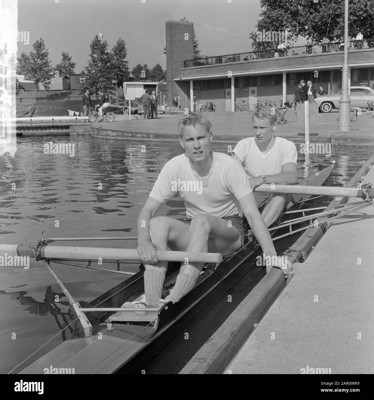 Campionati europei di canottaggio Bosbaan, danesi due senza; Foto Stock