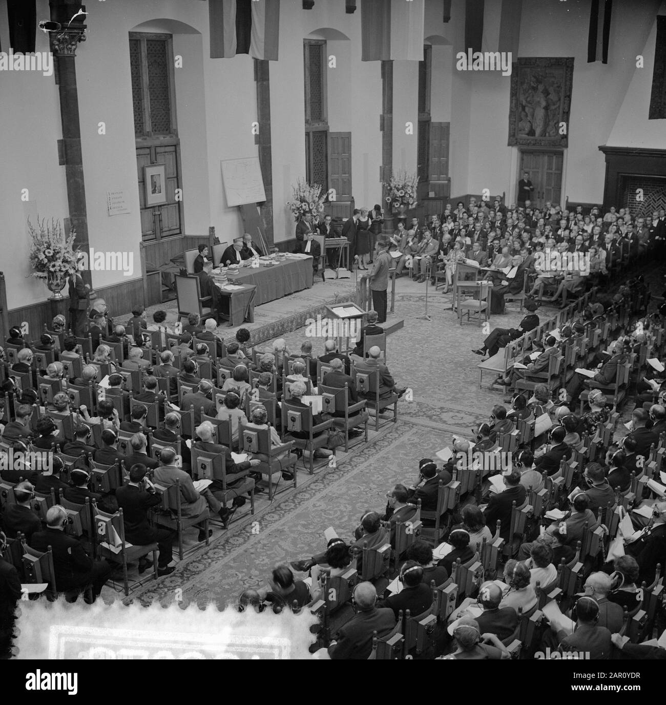 Congresso Internazionale di diritto penale (caso penale fittizio di membri del Congresso), rassegna del congresso Data: 24 agosto 1964 Parole Chiave: Congresso, membri del Congresso, panoramiche Foto Stock