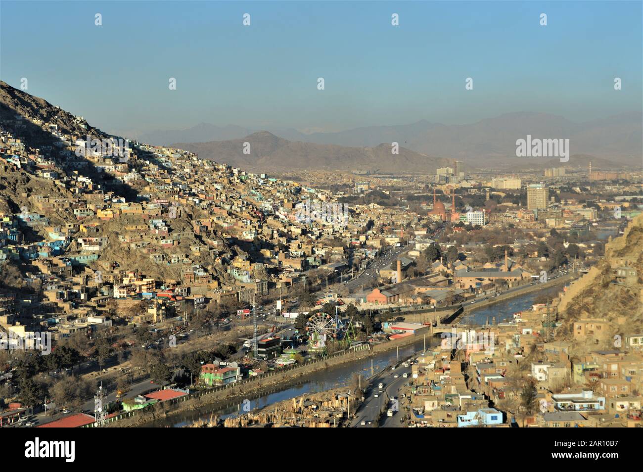 Vista della città di Kabul, Afghanistan Foto Stock