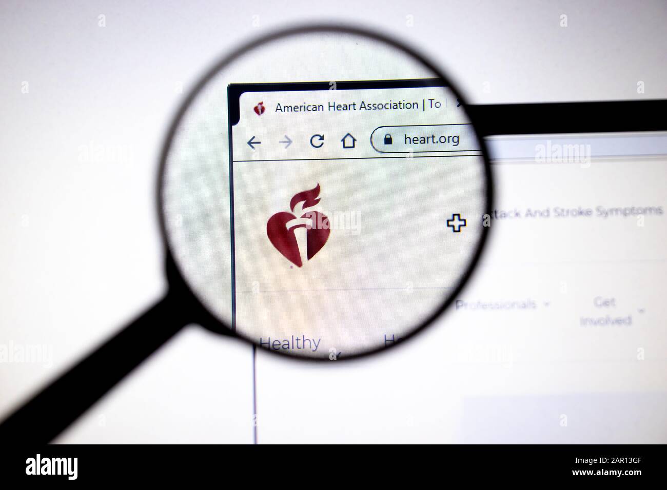 Los Angeles, California, Stati Uniti - 25 gennaio 2020: Pagina del sito web sulla salute. Logo Health.com sullo schermo di visualizzazione, Editoriale Illustrativo Foto Stock