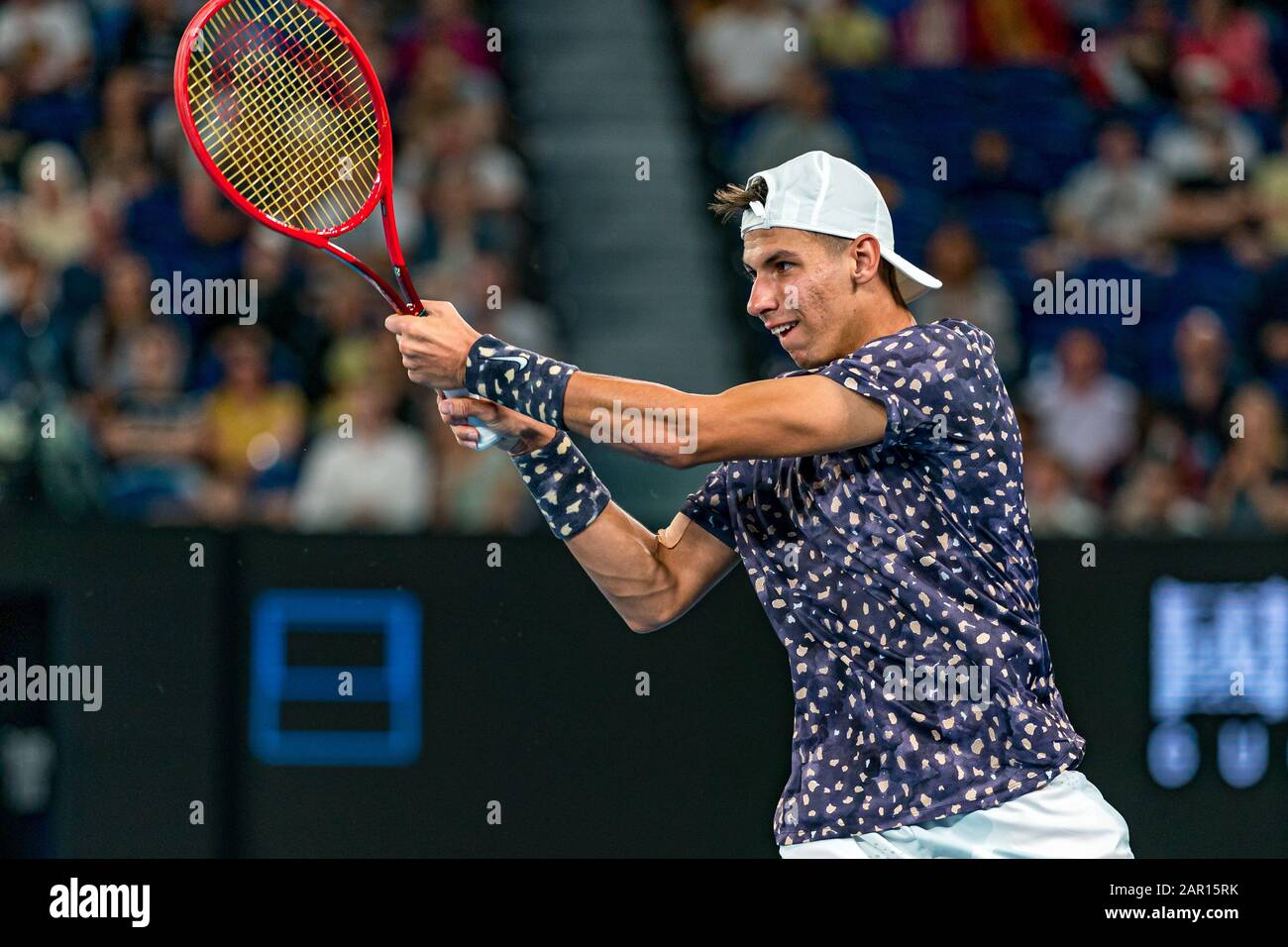 Melbourne, Australia. 25th Gen 2020. Melbourne, Australia. 25th Gen 2020. Alexei Popyrin Of Australia Al Campionato Australiano Di Tennis Aperto Del 2020 Day 6 Match Al Melbourne Park Tennis Center, Melbourne, Australia. 25 Gennaio 2020. ( © Andy Cheung/Arck Images/Arckimages.com/Uk Tennis Magazine/International Sports Fotos) Credito: Roger Parker/Alamy Live News Foto Stock