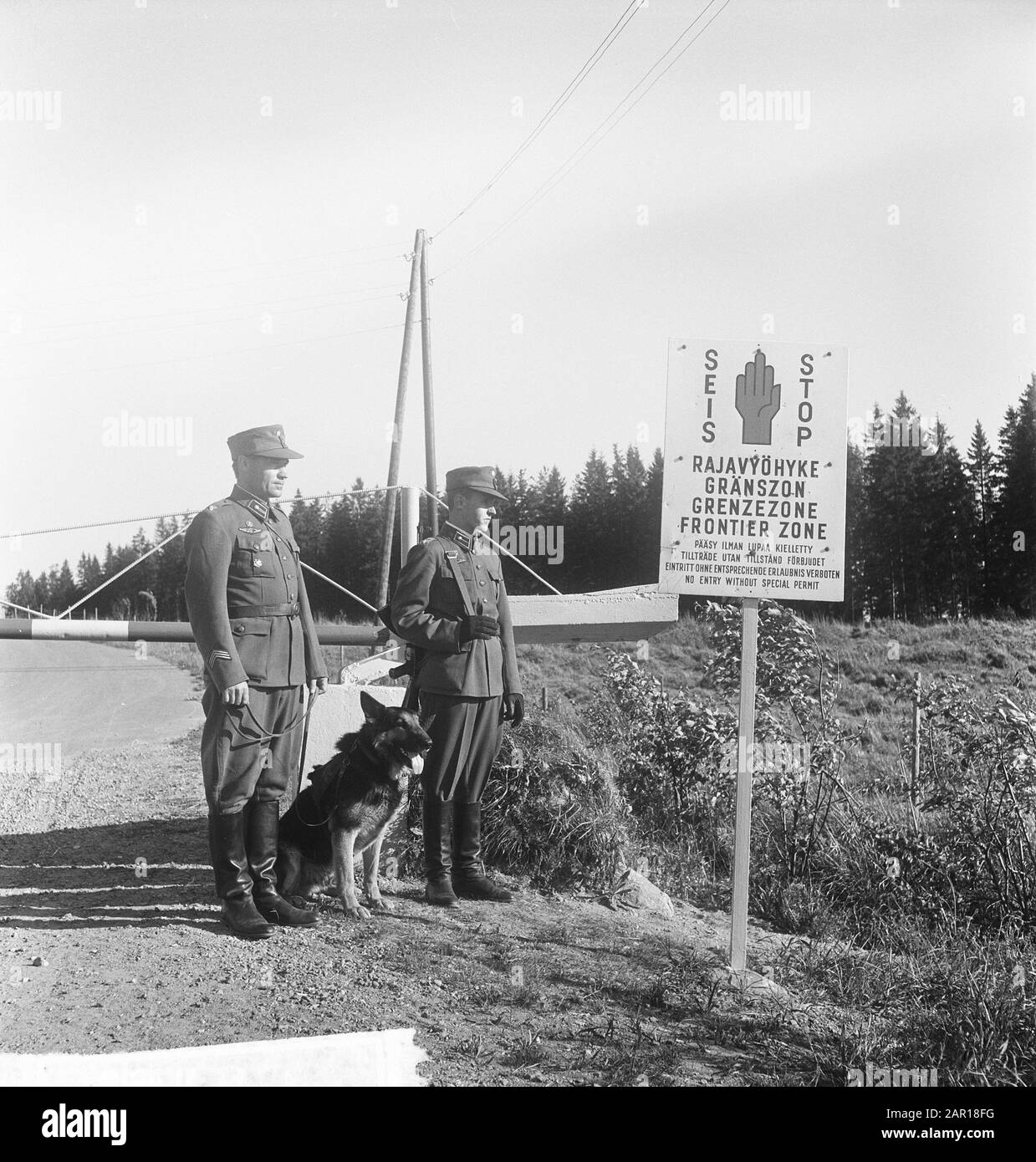 Finlandia, Frontiera Russa Data: 3 Maggio 1965 Località: Finlandia Parole Chiave: Frontiere Foto Stock