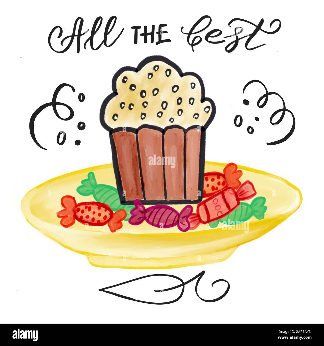 Torta di Pasqua su un piatto Foto Stock