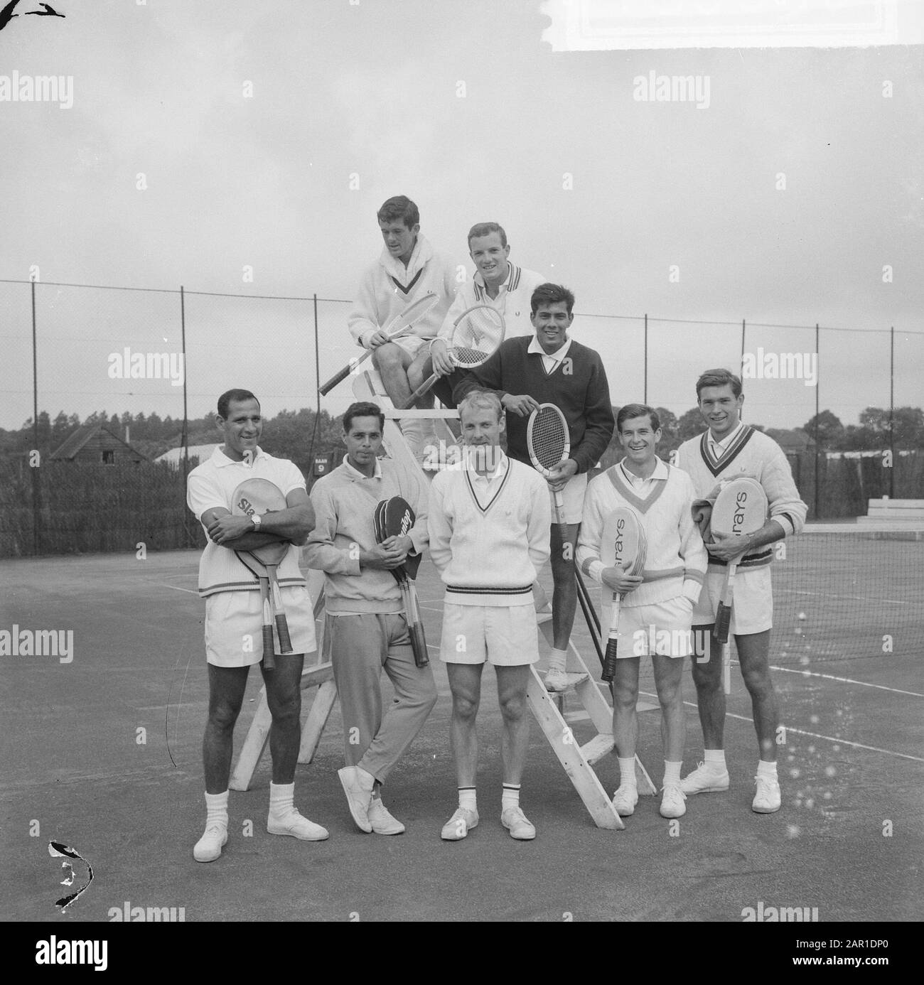 Campionato Internazionale di Tennis di Kennemerland, partecipanti al torneo Data: 27 Luglio 1965 luogo: Kennemerland Parole Chiave: Partecipanti, campionati, tennis Foto Stock