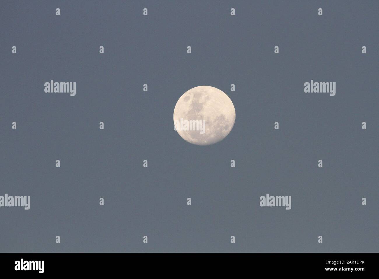 Luna piena di gibbous svezzante nel Parco Nazionale Kruger, Mpumalanga, Sudafrica. Foto Stock