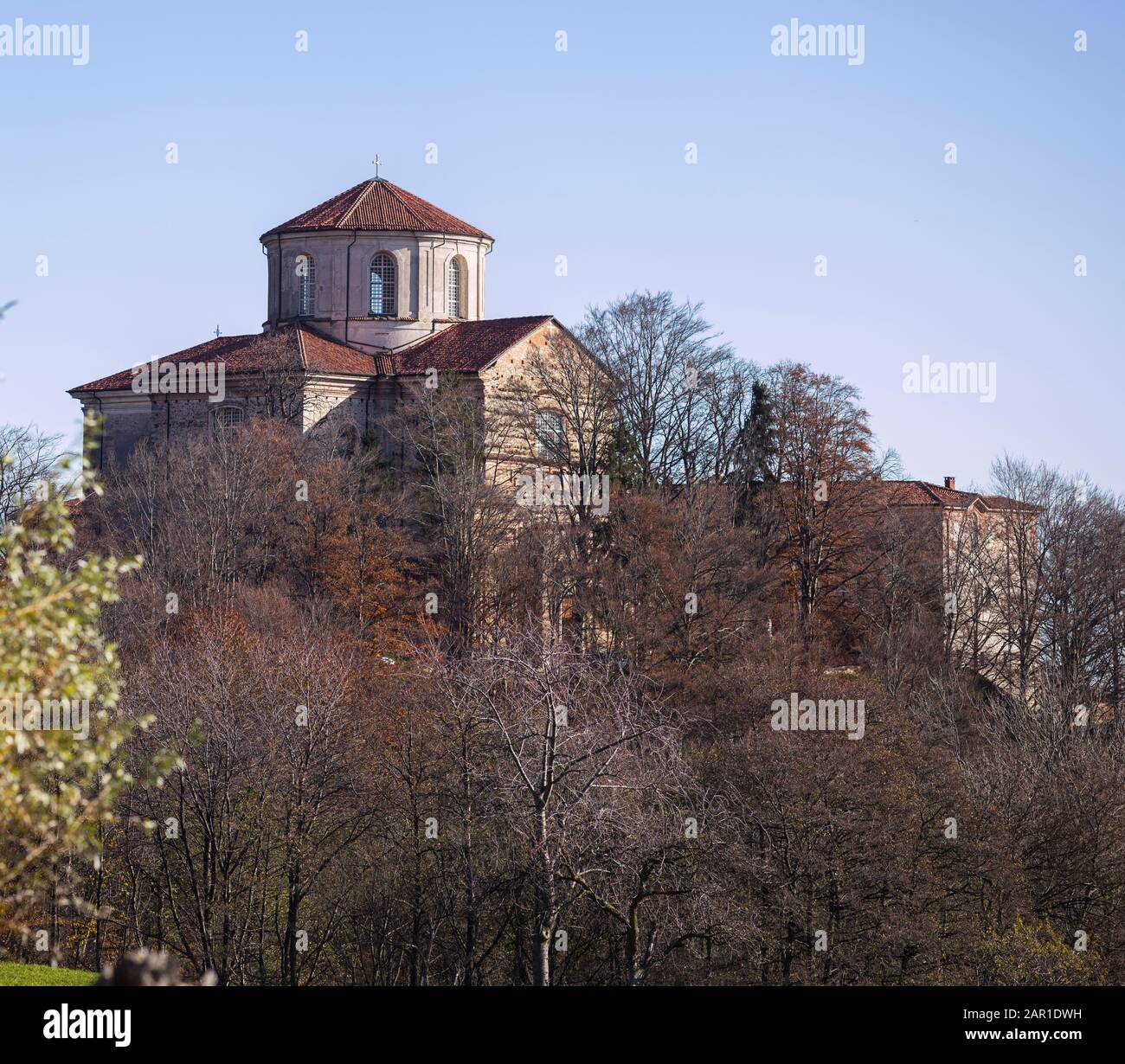 Graglia, Italia - 29 novembre 2019: Il santuario di Graglia (17th secolo). Il santuario è un complesso devozionale cattolico vicino a Biella (Piemonte, nord-wes Foto Stock