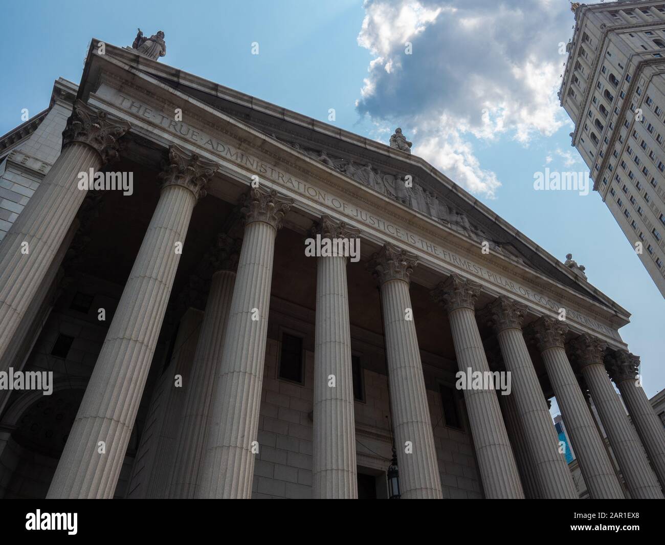 New York, USA - 31 maggio 2019: Immagine della corte suprema della contea di New York. Foto Stock