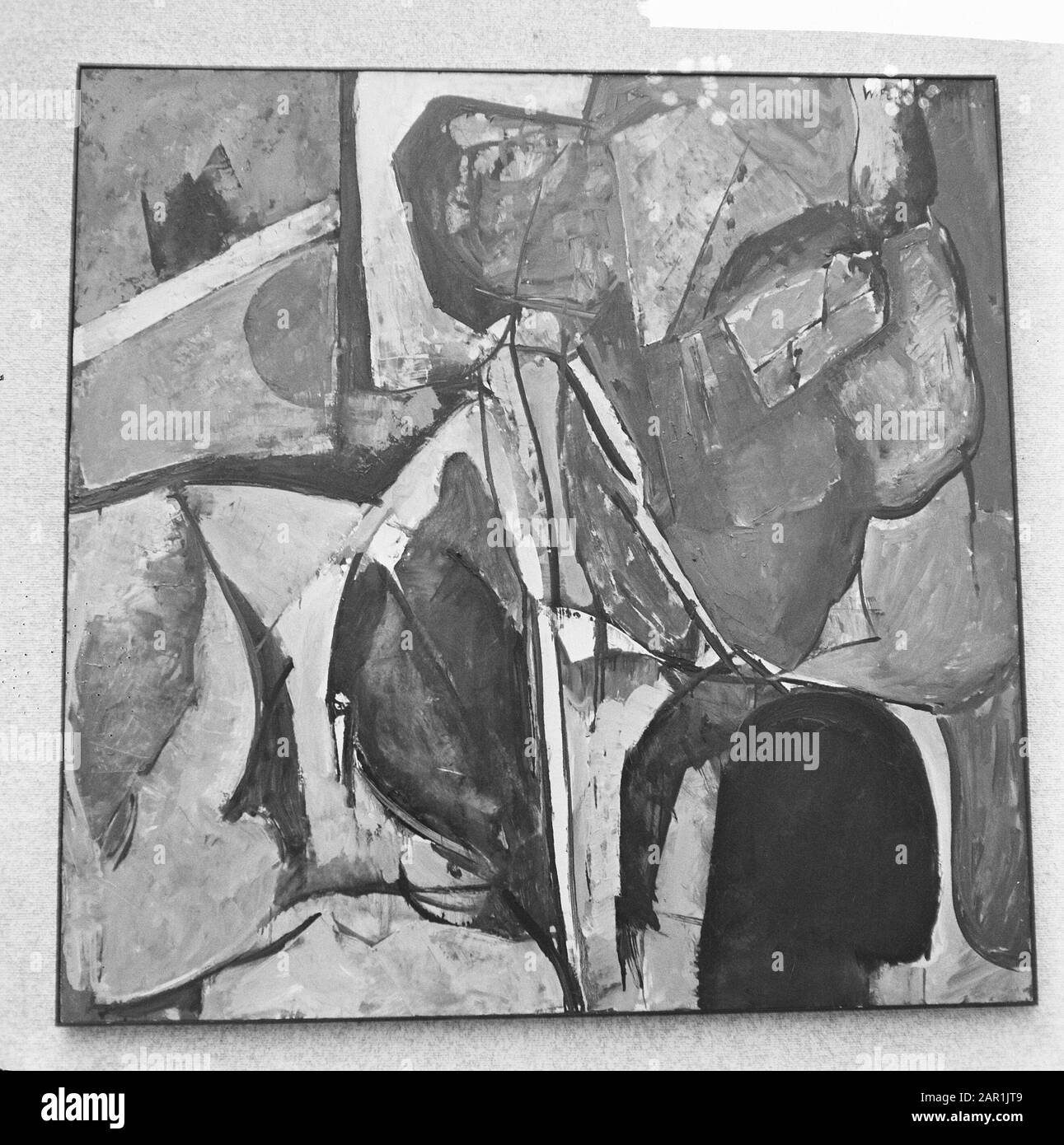 Pittura van Boukhoorn (premio onorario Wedgwood 1966), composizione forme Organiche Data: 17 gennaio 1966 Parole Chiave: Dipinti Foto Stock