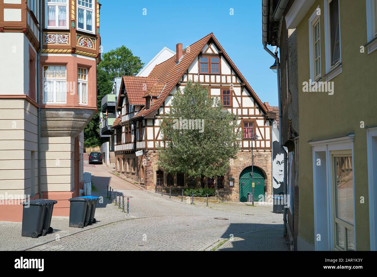 Luther House nella città vecchia di Eisenach. Martin Lutero visse in questa casa dal 1498 al 1501. Foto Stock