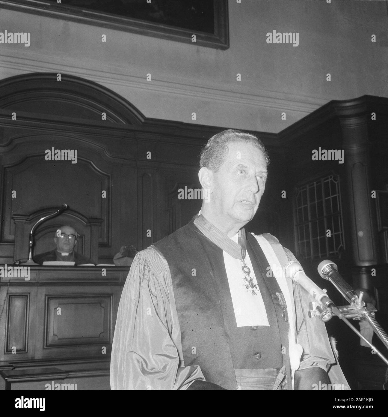 Prof. dr. Andre Lwoff (Premio Nobel Per La Medicina 1965) Data: 2 Febbraio 1966 Nome Personale: Lwolff, André Foto Stock