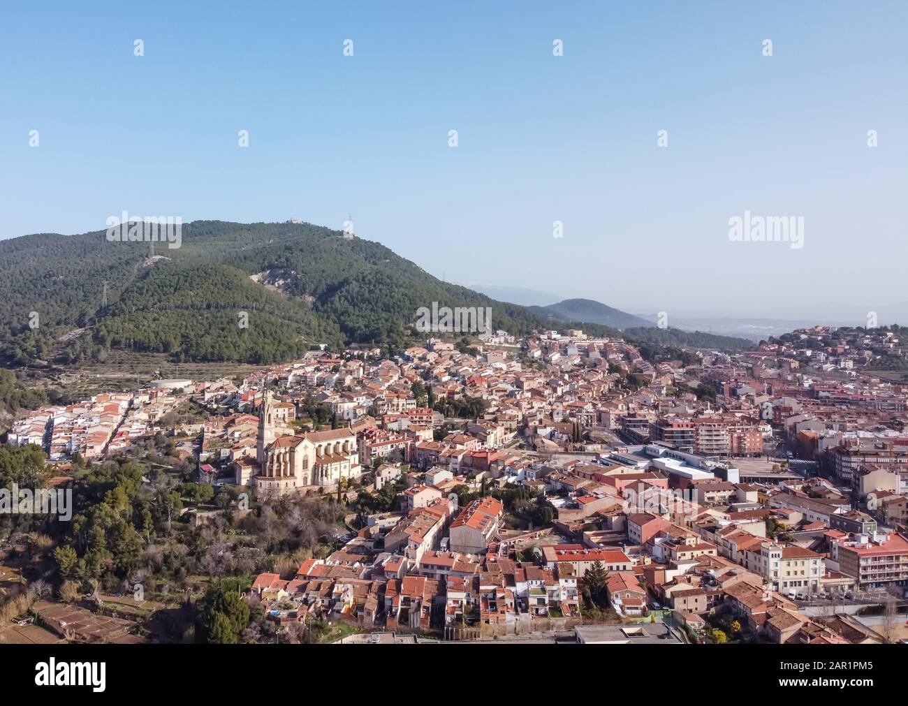 Castellar del Valles villaggio in Catalogna, Spagna Foto Stock