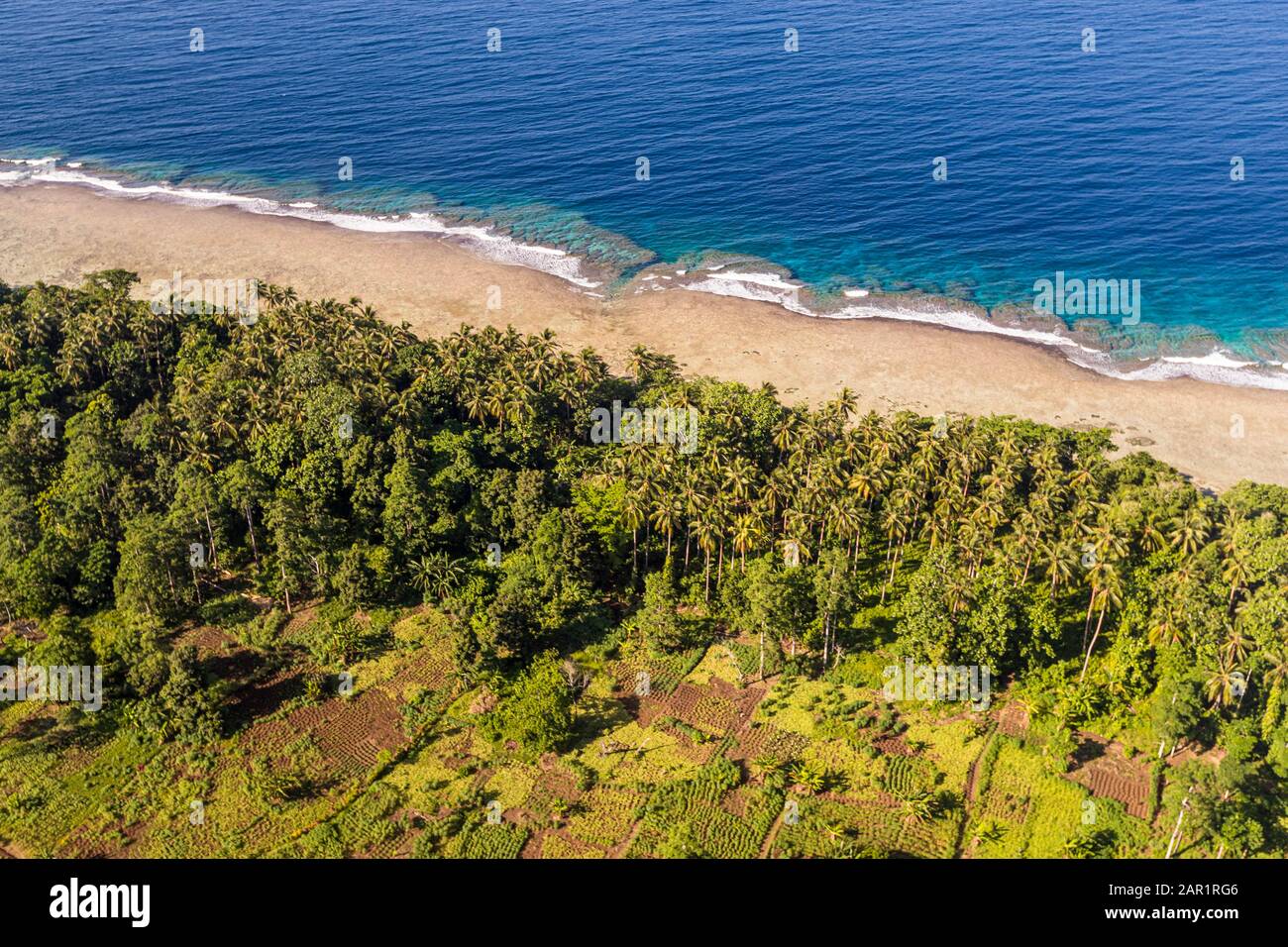 Veduta aerea di Bougainville, Papua Nuova Guinea Foto Stock