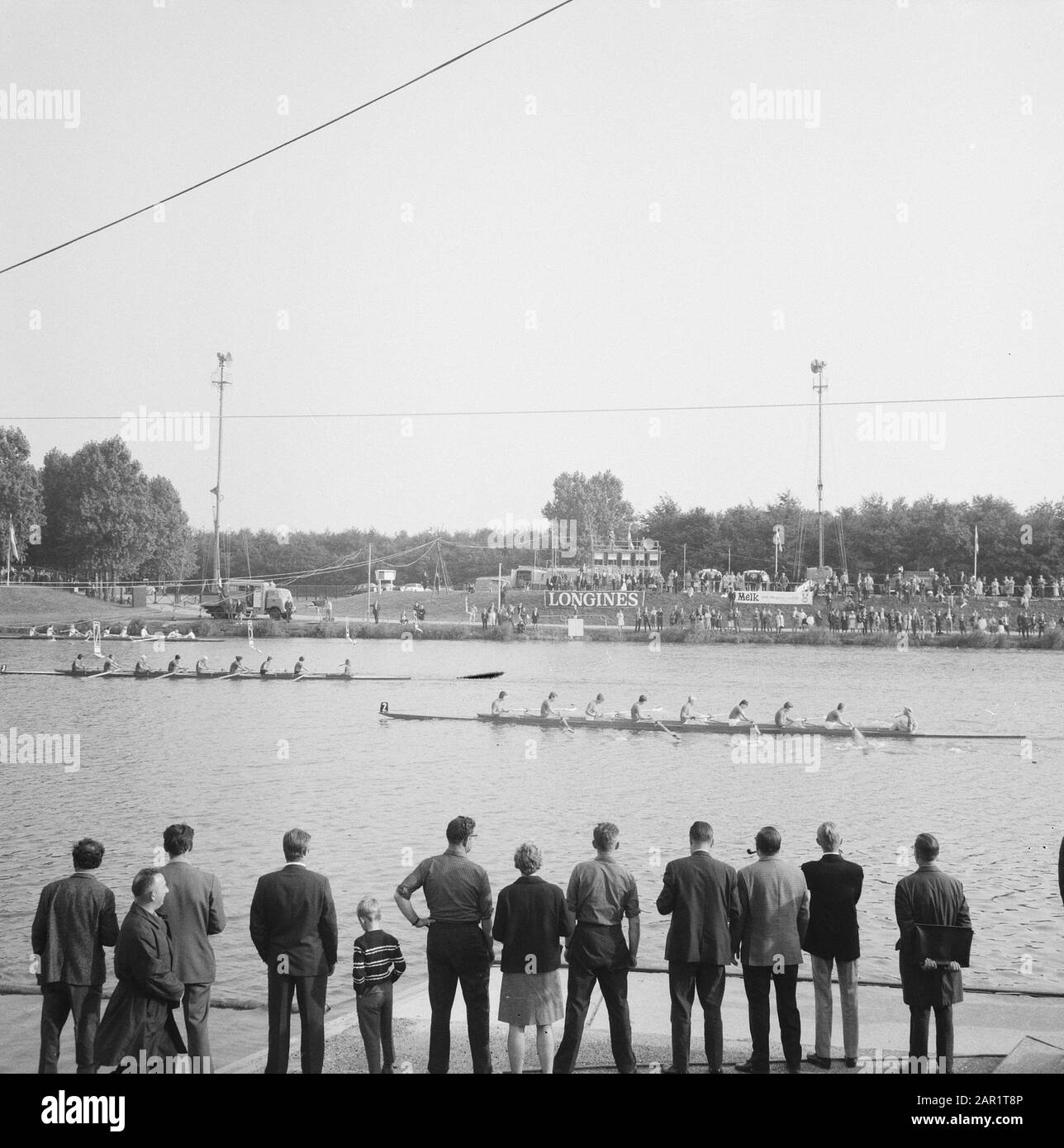 European Women's Rowing Championships 1966, Finisci otto Paesi Bassi in primo piano Data: 27 agosto 1966 luogo: Paesi Bassi Parole Chiave: Canottaggio, finitura, Campionati Foto Stock