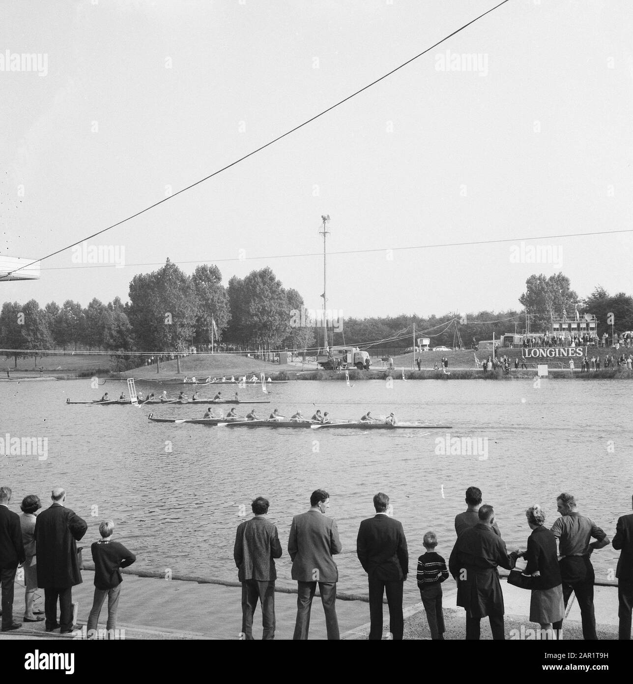 European Women's Rowing Championships 1966, Finisci otto Paesi Bassi in primo piano Data: 27 agosto 1966 luogo: Paesi Bassi Parole Chiave: Canottaggio, finitura, Campionati Foto Stock