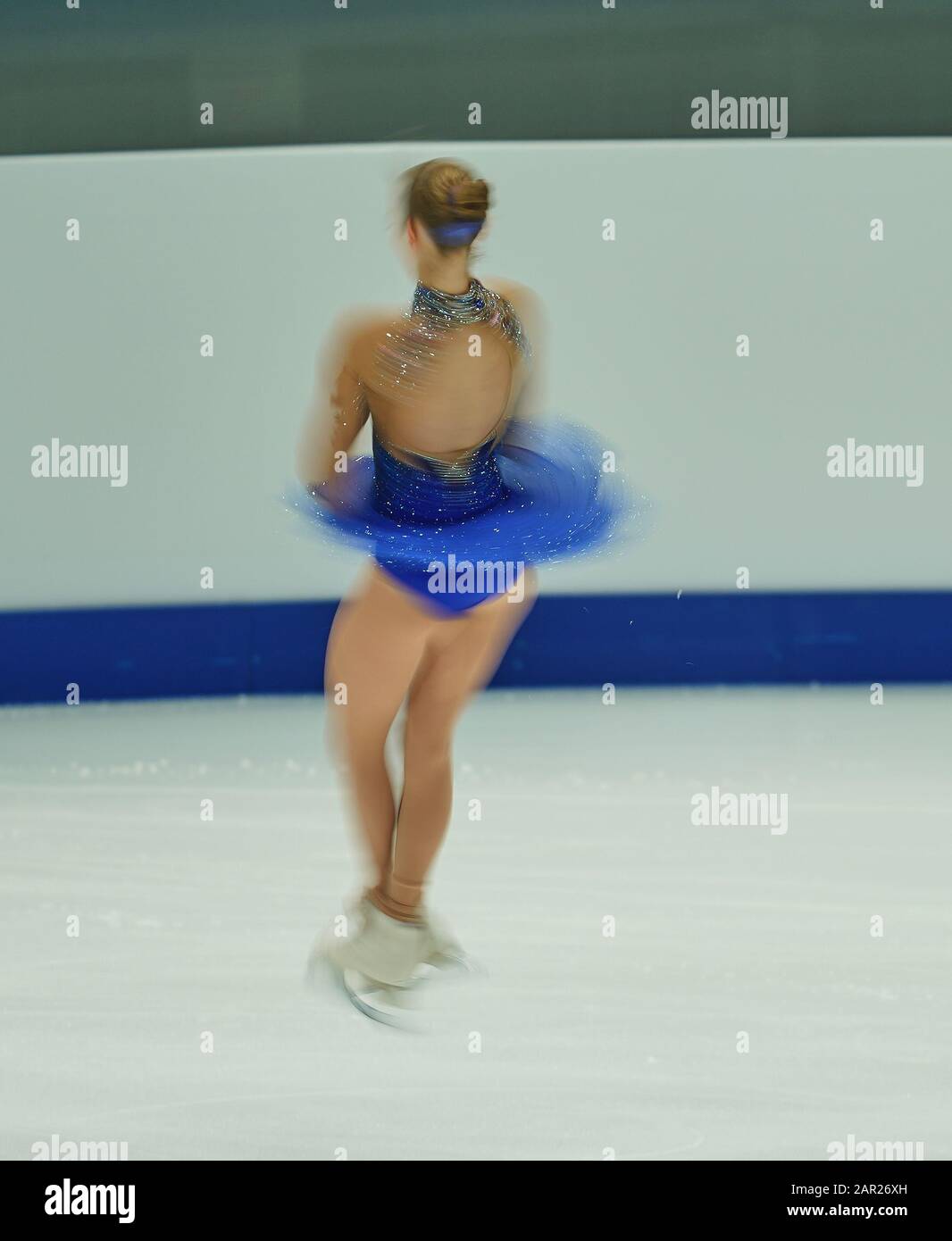 Steiermarkhalle, Graz, Austria. 25 gennaio 2020: Alexandra Feigin di Bulgaria in azione durante il Ladies Free Skating ai Campionati europei di pattinaggio ISU in Kim Price/CSM Foto Stock